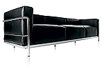 LC3 Grand Modele Three Seat Sofa - Black Leather $7,250